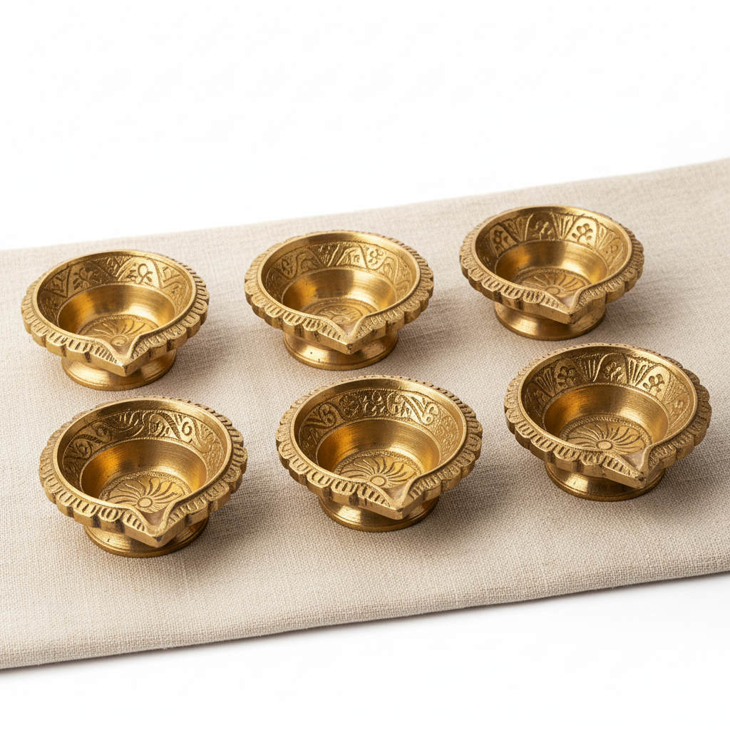 Brass Diya Set